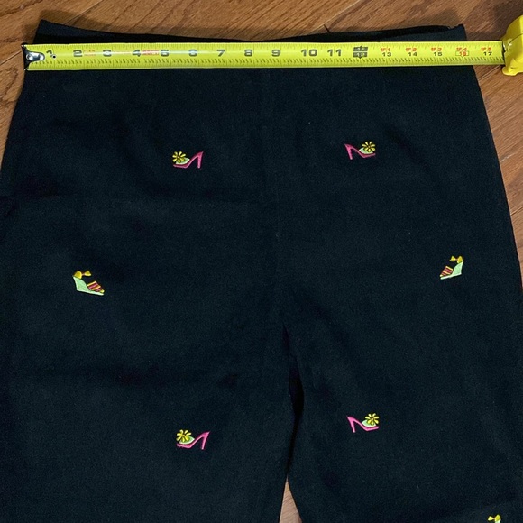 Bellepointe black velvet pants with shoes design.M - Picture 7 of 11